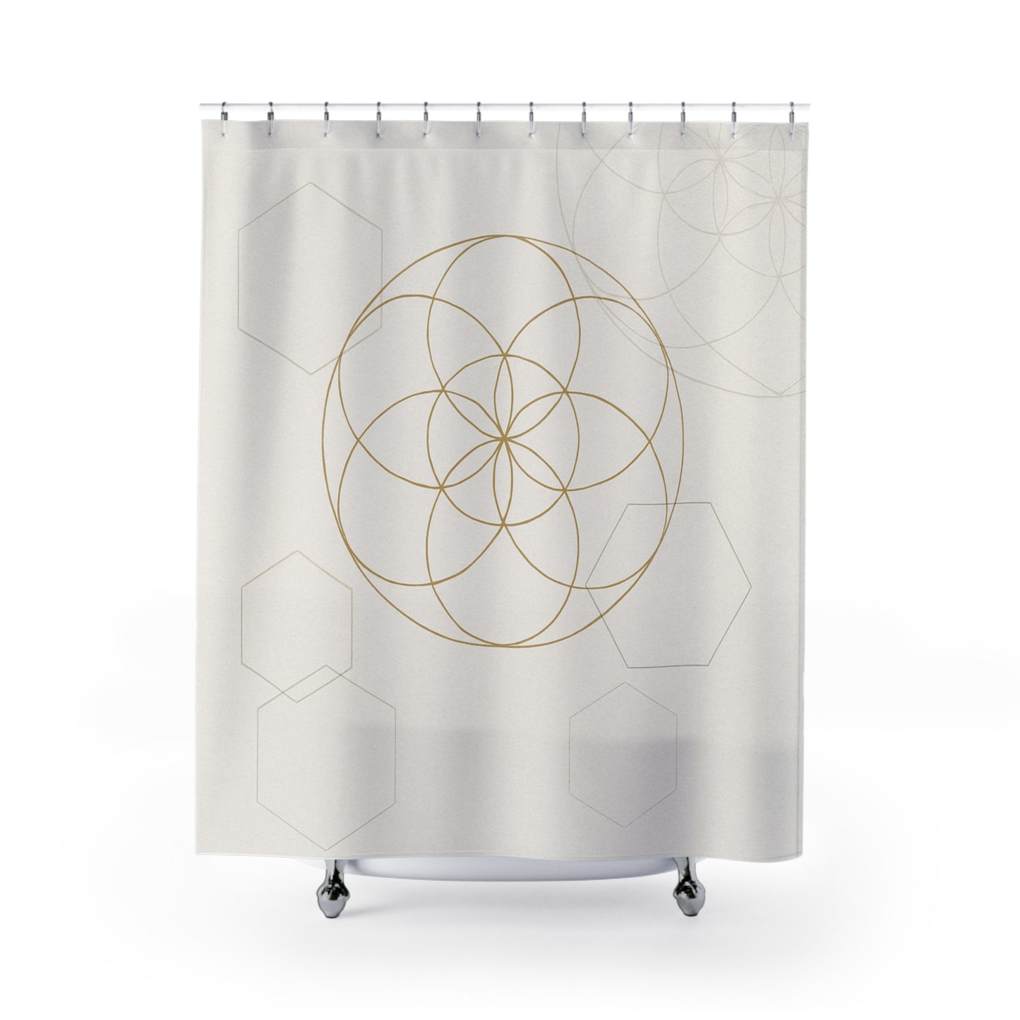 Elegant Geometric Shower Curtain for Modern Bathrooms