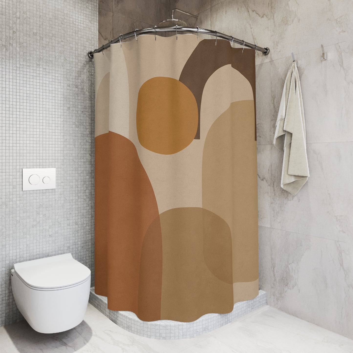 Boho Chic Shower Curtain - Modern Abstract Design