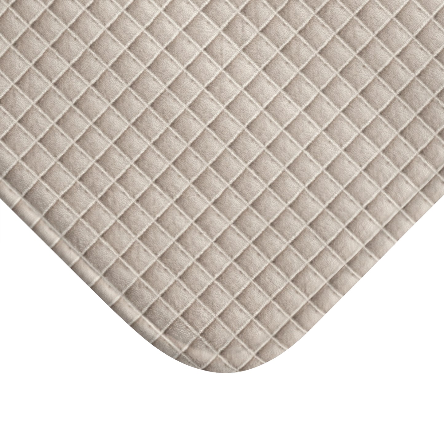 Cozy Non-Slip Bath Mat - Elegant Beige Textured Design for Spa-Like Comfort