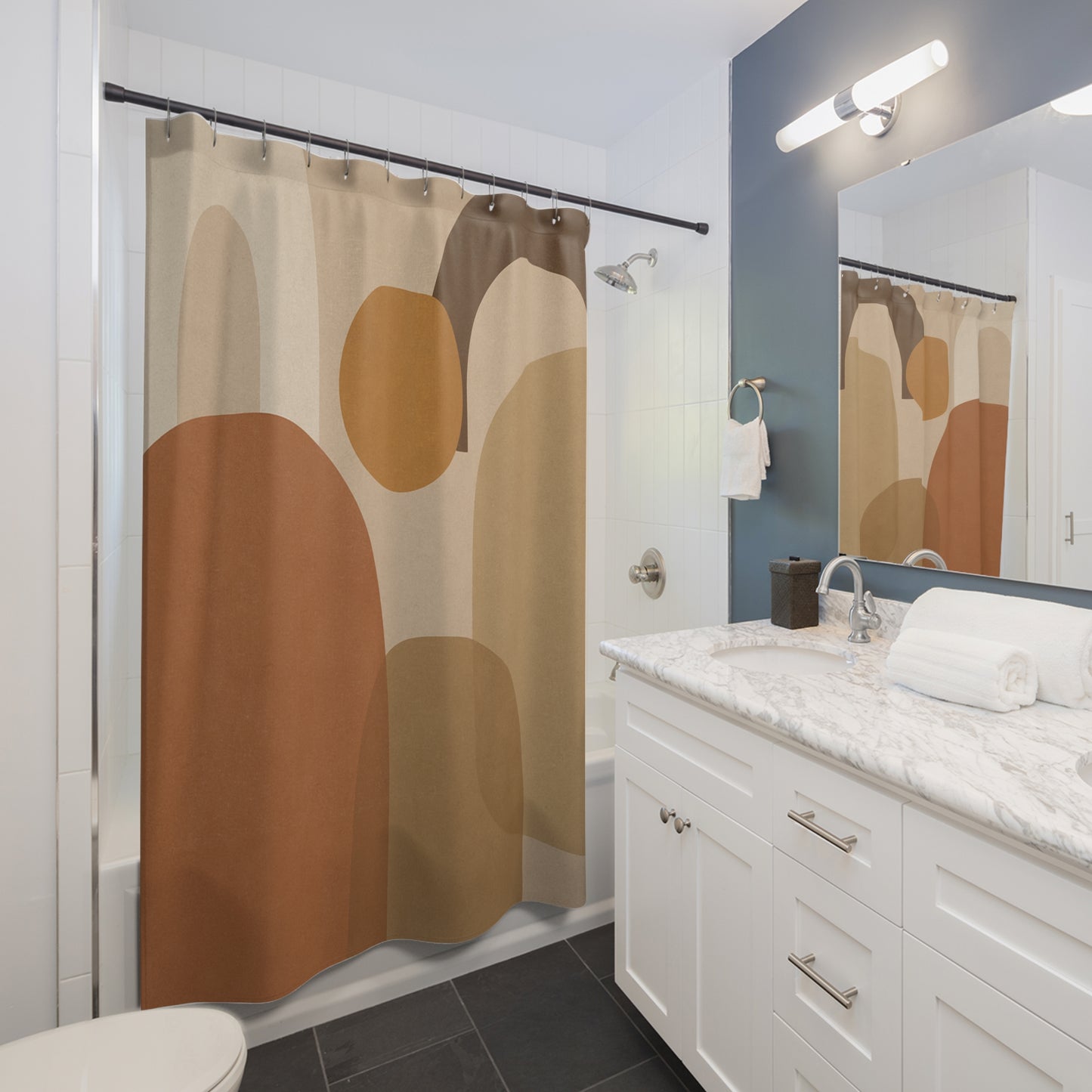 Boho Chic Shower Curtain - Modern Abstract Design