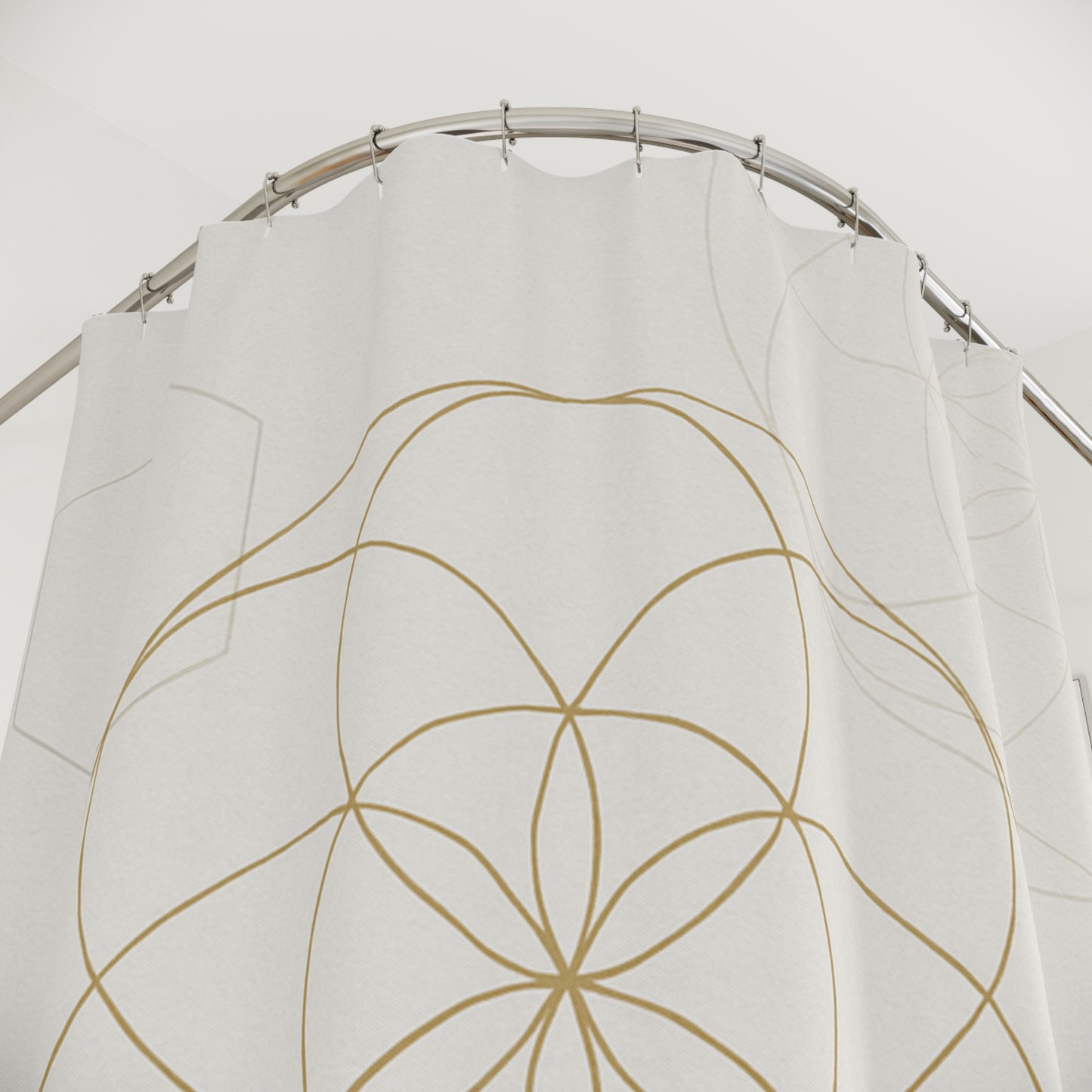 Elegant Geometric Shower Curtain for Modern Bathrooms