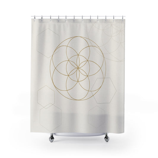 Elegant Geometric Shower Curtain for Modern Bathrooms