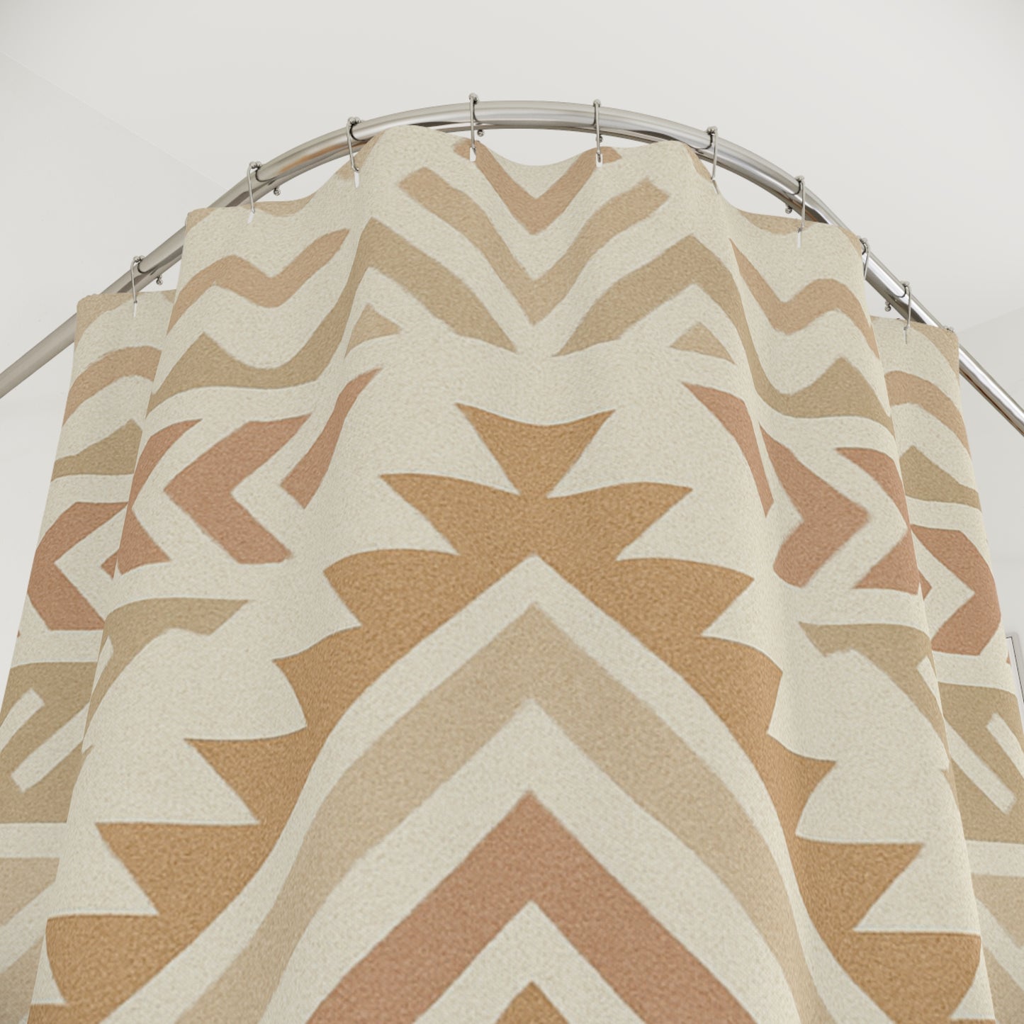Boho Chic Shower Curtain | Modern Geometric Design | Bathroom Decor