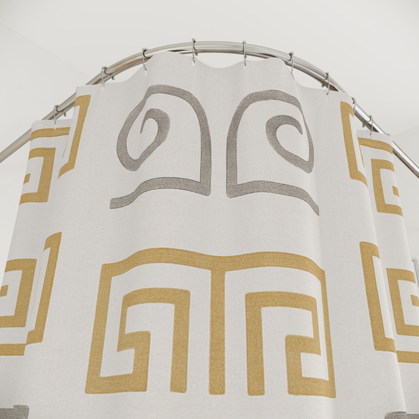 Modern Geometric Shower Curtain – Stylish Bathroom Decor