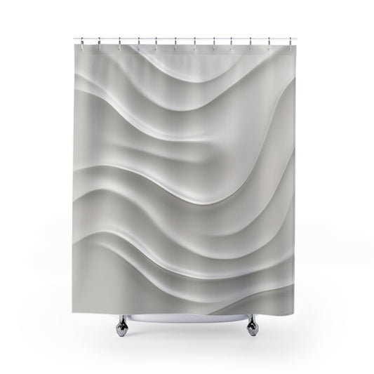 Modern Wavy Shower Curtain - Stylish Bathroom Decor